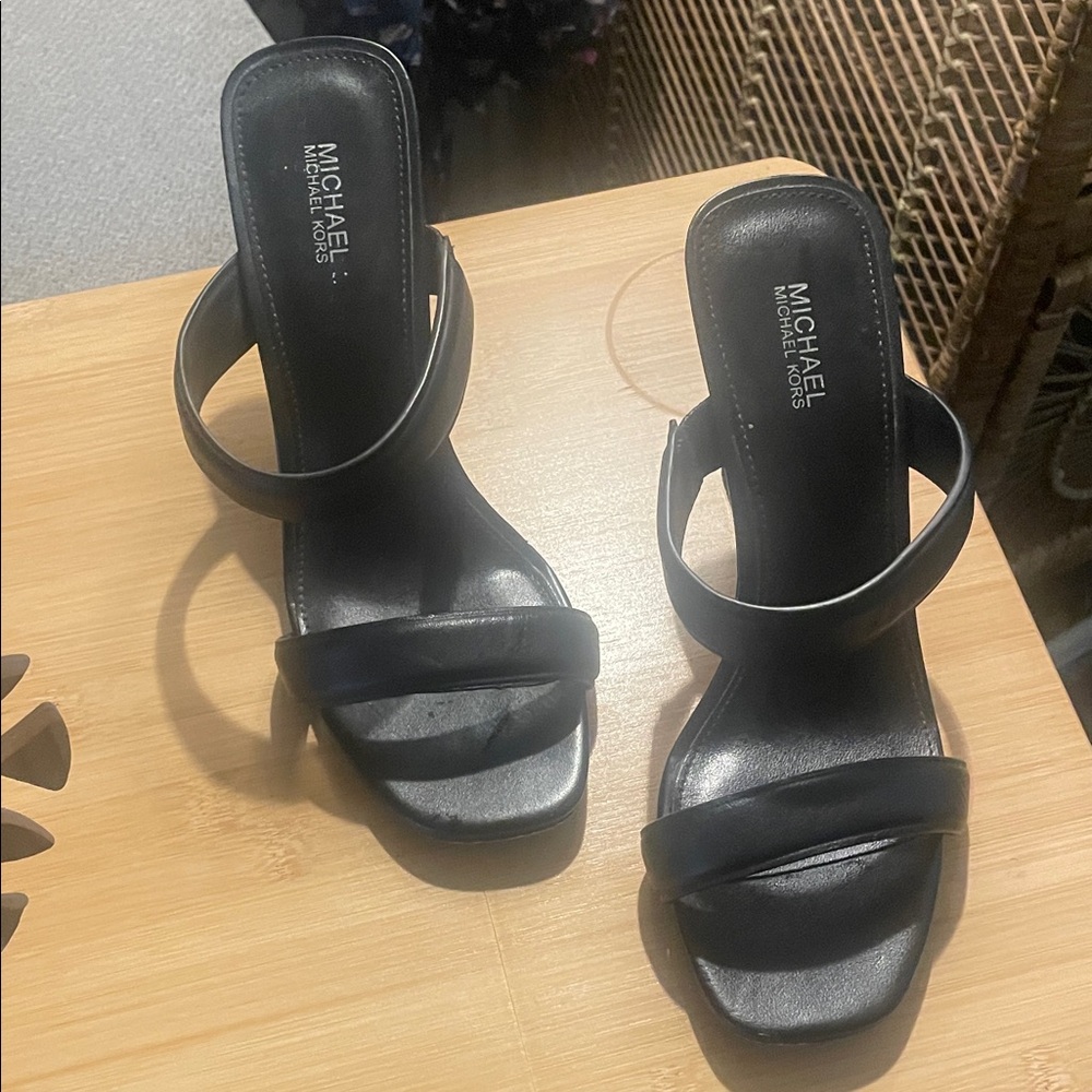 Michael Kors Black Heeled Sandals